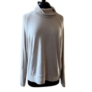 EVEREVE Cream Tan Turtleneck Sweater Size XL Ribbed